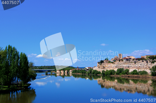 Image of View on Zamora from River Douro