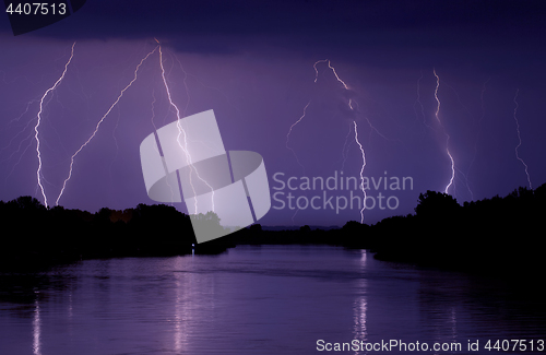 Image of Lightning at Summer Night