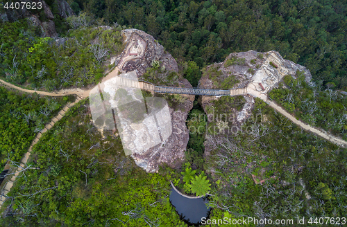 Image of Bridge between two cliffs Grand Clifftop Walk  Blue mountains