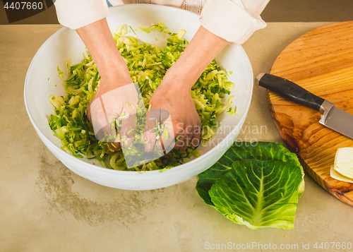 Image of Cabbage kimchi and sauerkraut 