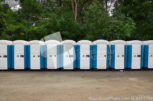 Image of Toilets installed at a public event