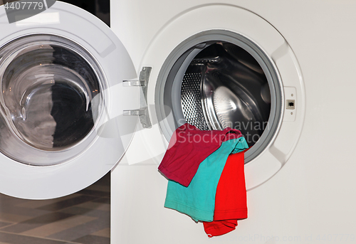 Image of underwear in washing machine