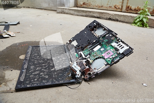 Image of Smashed Laptop Hardware