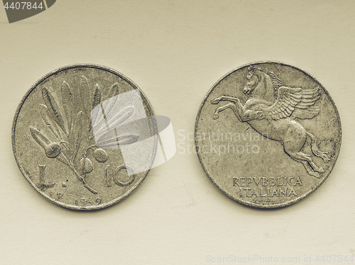 Image of Vintage Old Italian coins