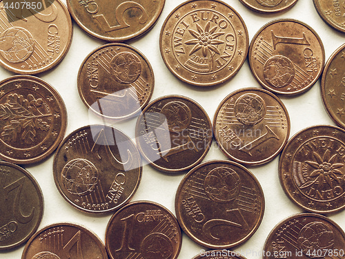 Image of Vintage Euro coins