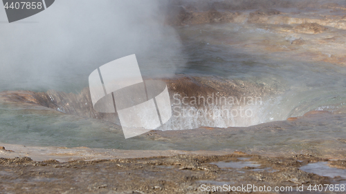Image of The famous Strokkur Geyser - Iceland - Close-up