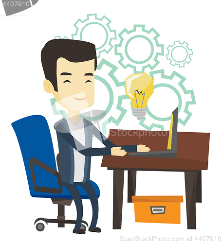 Image of Successful business idea vector illustration.
