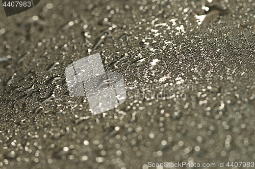 Image of water drops on material of a jacket