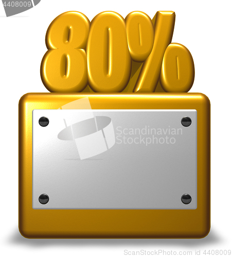 Image of golden number and percent symbol