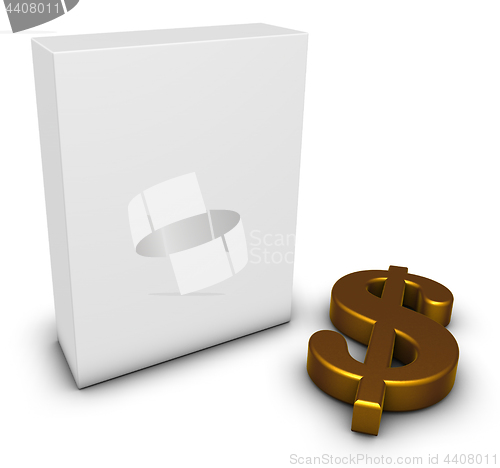 Image of dollar and box