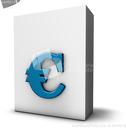 Image of euro symbol and box