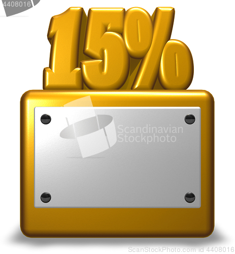 Image of golden number and percent symbol