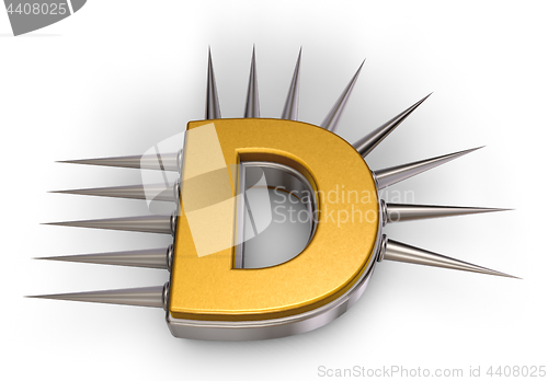 Image of prickles letter d