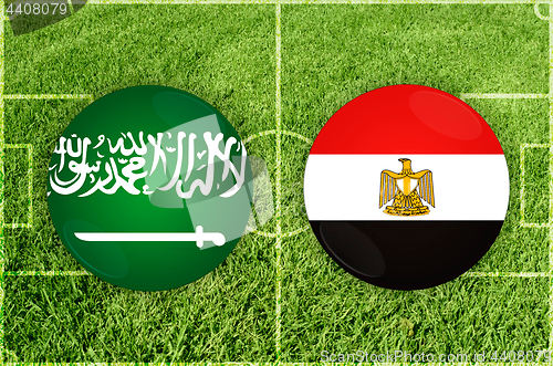 Image of Saudi Arabia vs Egypt football match