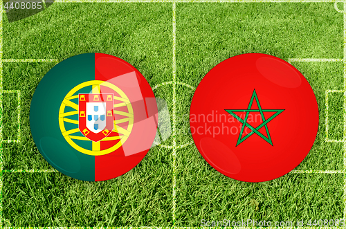 Image of Portugal vs Marocco football match