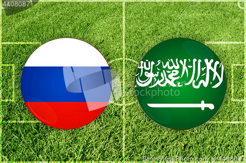 Image of Russia vs Saudi Arabia football match