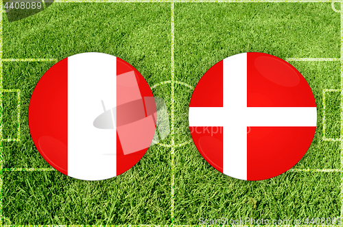 Image of Peru vs Denmark football match