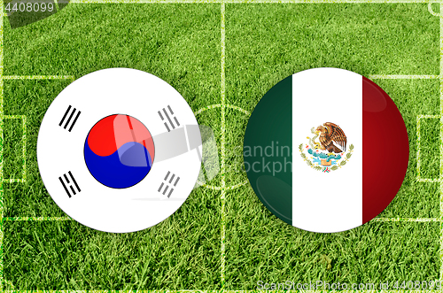 Image of South Korea vs Mexico football match