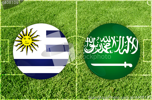 Image of Uruguay vs Saudi Arabia football match