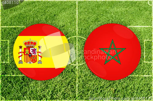 Image of Spain vs Morocco football match