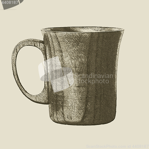 Image of hand drawn vintage mug