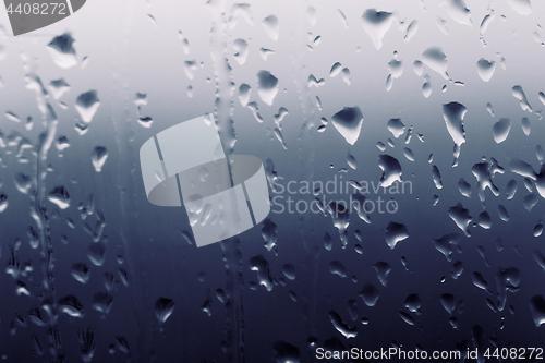 Image of Water drops on window glass
