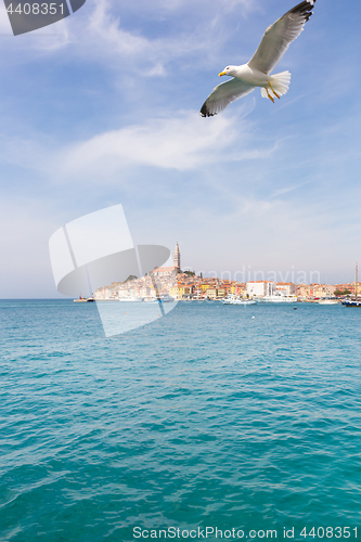 Image of Panoramic view on old town Rovinj, Croatia.