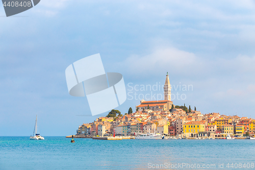 Image of Panoramic view on old town Rovinj, Croatia.