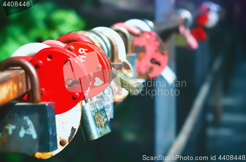 Image of Heart-shaped Padlocks - Symbol Of Love