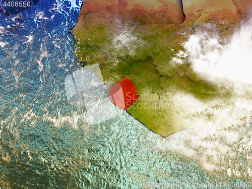Image of Sierra Leone on illustrated globe