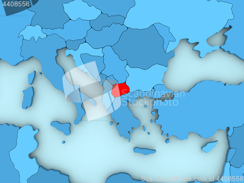 Image of Macedonia on 3D map