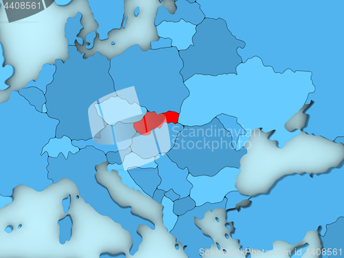 Image of Slovakia on 3D map