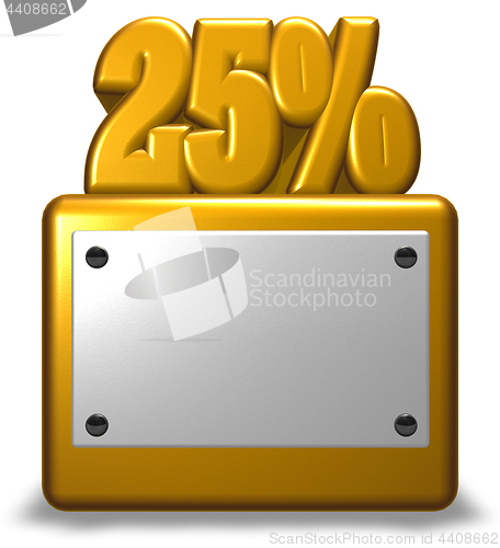Image of golden number and percent symbol