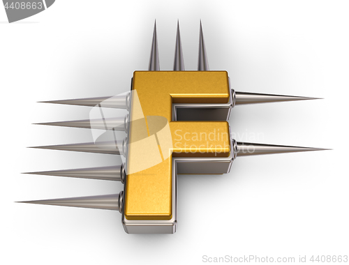 Image of prickles letter f