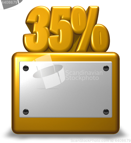 Image of golden number and percent symbol