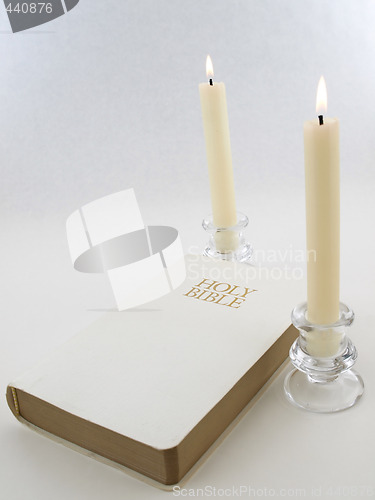 Image of Bible and Candles