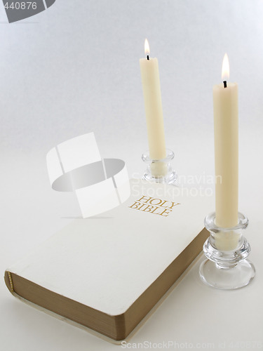 Image of Bible and Candles