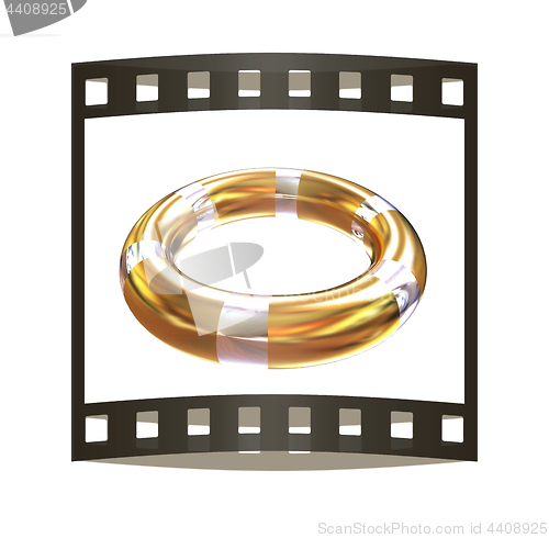 Image of blank pool ring isolated on white background. 3d illustration. T