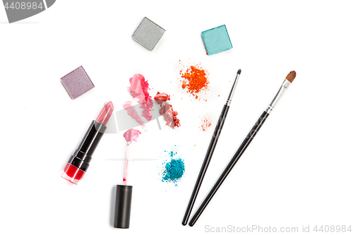 Image of Cosmetics on a white background.