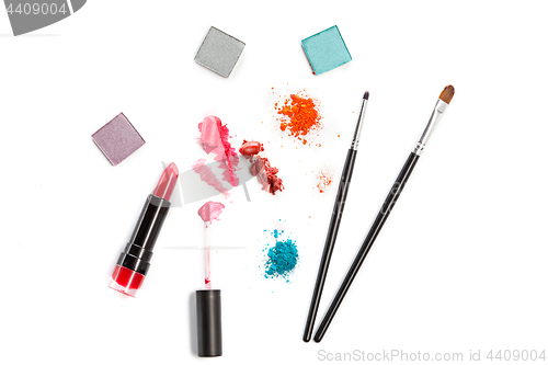 Image of Cosmetics on a white background.