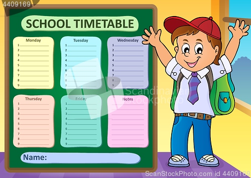 Image of Weekly school timetable design 6