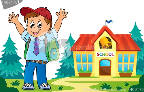 Image of Happy pupil boy theme image 6