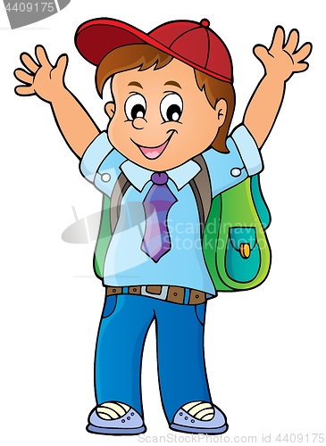 Image of Happy pupil boy theme image 1