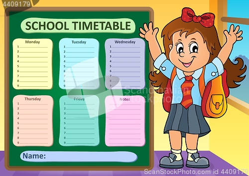 Image of Weekly school timetable design 7