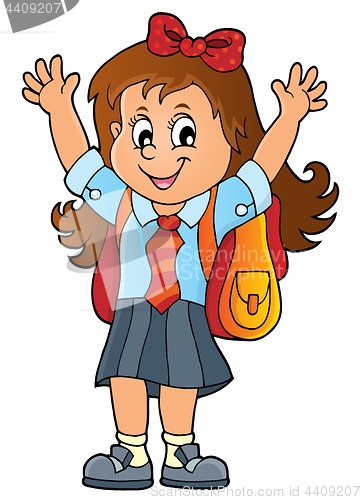 Image of Happy pupil girl theme image 1