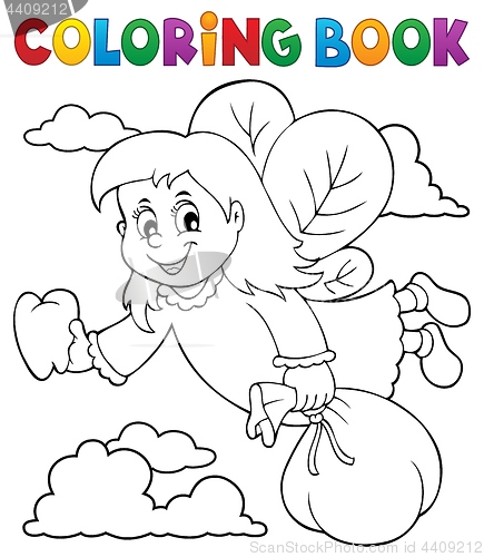 Image of Coloring book tooth fairy theme 1