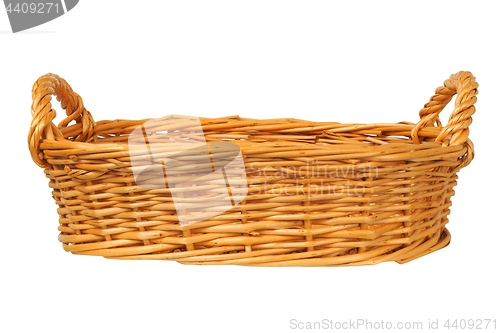 Image of Wicker basket on white