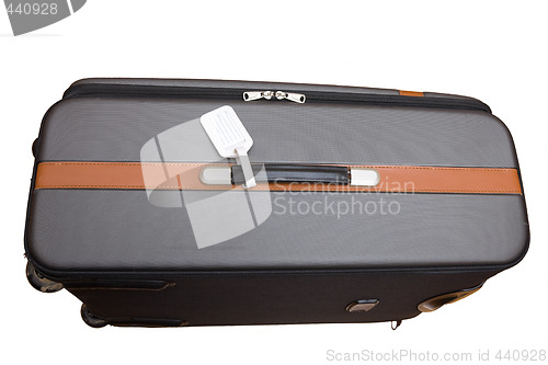 Image of White Luggage Tag On Baggage
