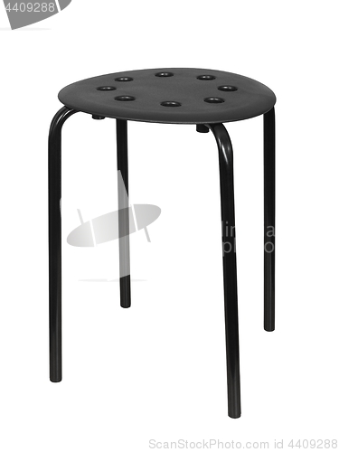 Image of Black stool on white