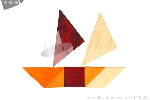 Image of Tangram puzzle on white